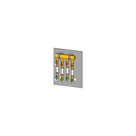 JEDNOSTKA POMIAROWA Z SZABLONEM DLA 3 ODBIORCÓW BEZ WODOMIERZA 1 1/4" x 3/4" - 3