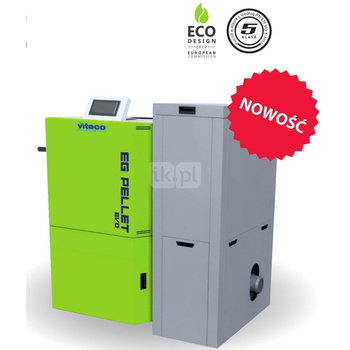 Kocioł na pellet VITECO EG PELLET EVO P 25 kW z zasobnikiem o pojemności 368 l