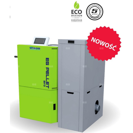 Kocioł na pellet VITECO EG PELLET EVO P 10 kW z zasobnikiem o pojemności 368 l