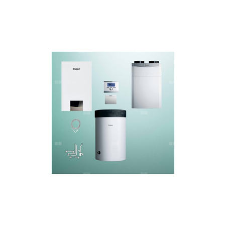 Pakiet - Kocioł gazowy jednofunkcyjny VAILLANT ecoTEC exclusive VC 20CS/1-7 kondensacyjny wiszący 2.8 - 21 kW + RegulatorsensoCOMFORT 720 + RekuperatorrecoVAIR 360/4E + Moduł sterowaniaVR 921 + Zasobnik c.w.uVIH R 150/6 M