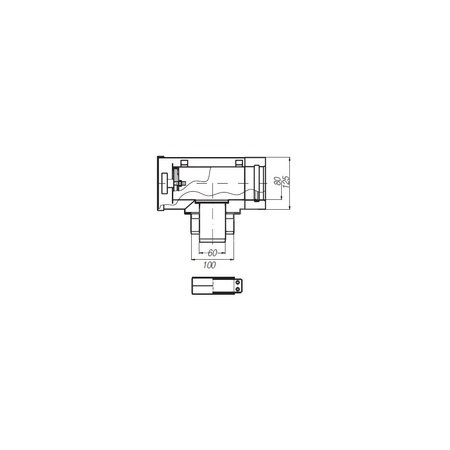 Adapter trójnikowy powietrzno-spalinowy Ø 60/100 - Ø 80/125 (do kotłów QUADRA Green 25 RSI, QUADRA 25R, QUADRA Green 25 CSI i QU