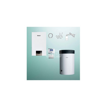 Pakiet - Kocioł gazowy jednofunkcyjny VAILLANT ecoTEC exclusive VC 25CS/1-7 kondensacyjny wiszący 2.8-26.4 kW+ Zestaw powietrzno-spalinowy + Regulator sensoCOMFORT 720 + Zasobnik c.w.u VIH R 120/6 M