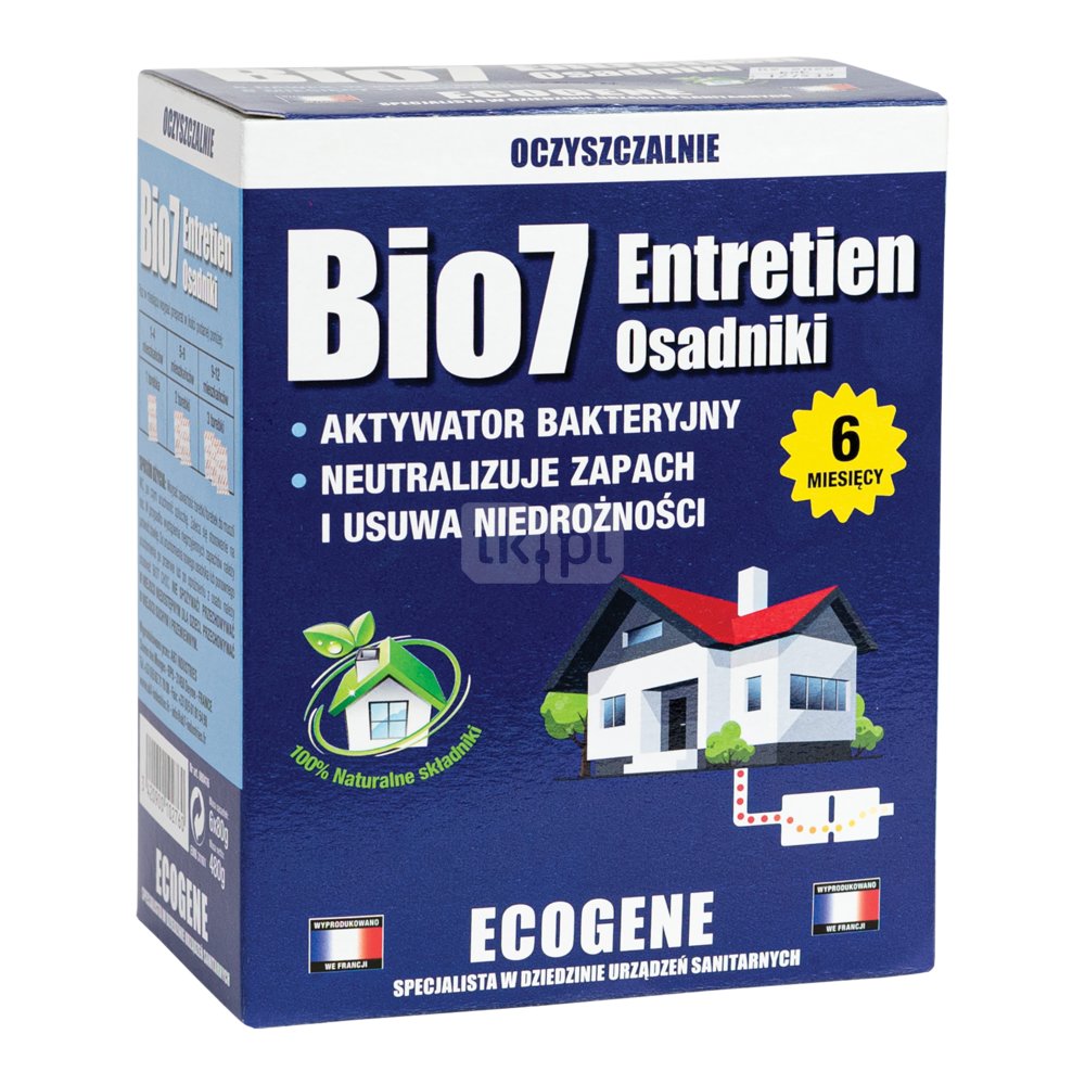 Bio7 ENTRETIEN - osadniki - EKSPLOATACJA - biopreparat do oczyszczalni, preparat , bakterie , biopreparat do osadnika , biopreparat do oczyszczalni drenażowej , biopreparat do oczyszczalni tunelowej