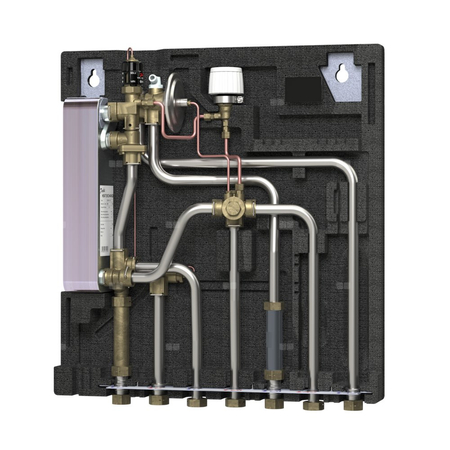 Danfoss EvoFlat FSS StS 1, w/bypass, w/1 CW meter, w/EPP front, w/circulation, w/safety valve, 43kW