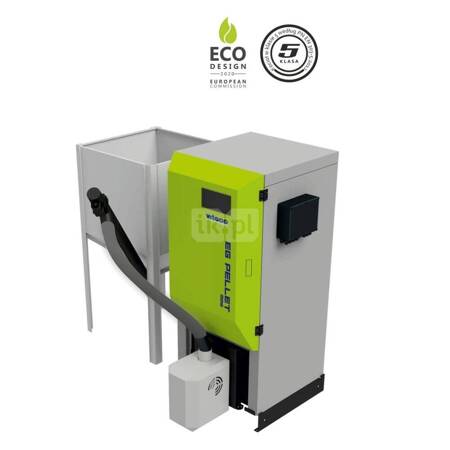 Kocioł na pellet VITECO EG PELLET MINI B F 24 kW z zasobnikiem o pojemności 1100 l