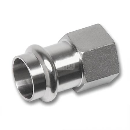 Mufa SANHA NiroSan Press Stal nierdzewna 22 mm x 1/2'' (ZW x GW) - WYPRZEDAŻ HEATING