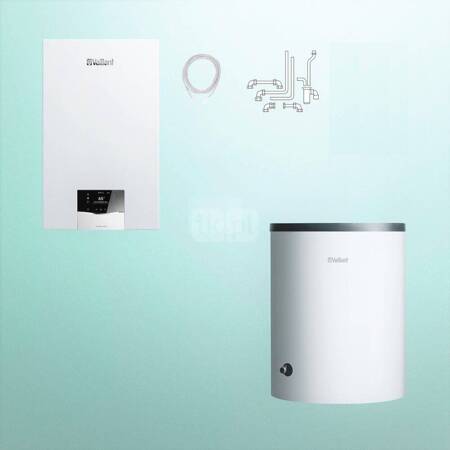 Pakiet - Kocioł gazowy jednofunkcyjny VAILLANT ecoTEC plus VC 25CS/1-5 kondensacyjny wiszący 2.8-26.4 kW + Zasobnik c.w.u VIH R 150/6 B + Zestaw podłączeniowy 