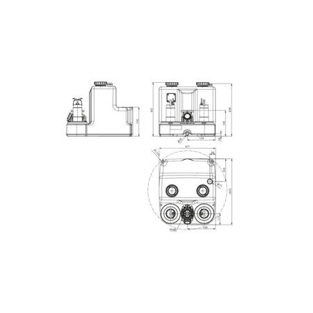 Pompa do ścieków WILO DrainLift SANI-XL 50 Hz / 5.5 m³/h / 3.2 W