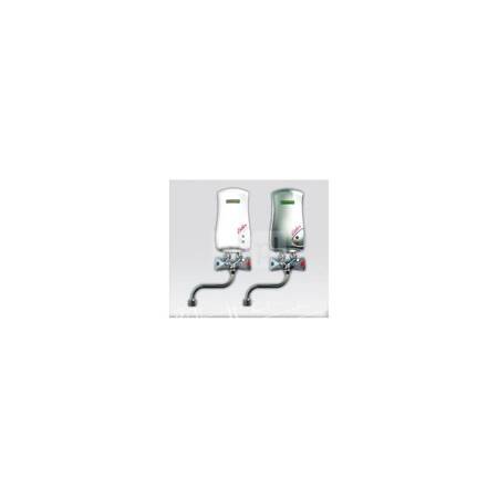 Przepływowy bezciśnieniowy ogrzewacz wody - LIDER 4,5 kW - wersja biała, bateria umywalkowo-prysznicowa wersja umywalkowo-pryszn