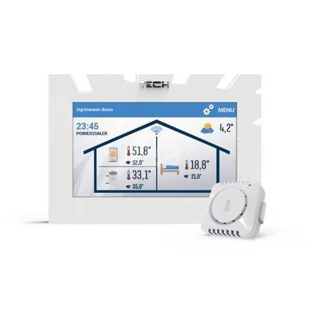 Regulator pokojowy WiFi z komunikacją OpenTherm czarny, model ST-2801 WiFi