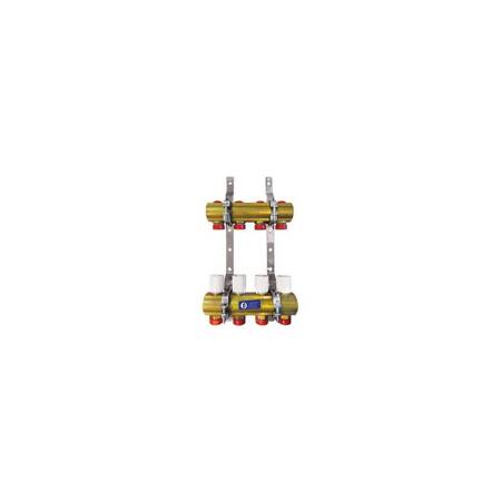 Rozdzielacz do ogrzewania podłogowego GIACOMINI R553D 11-obieg. mosiądz 1 1/4'' x gzm 18 + termostat