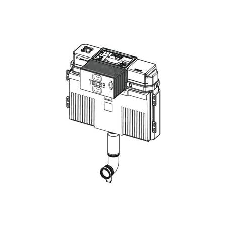 Spłuczka podtynkowaTECETECE, 513 x 499 x 141 mm, uruchamiana od góry, uruchamiana od przodu, z kolanem odpływowym 185mm