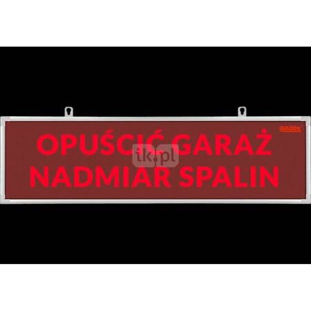 Tablica ostrzegawcza TP-4.s/H1, "NIE WCHODZIĆ NADMIAR SPALIN", wbud. cicha syren. zasil. 230V