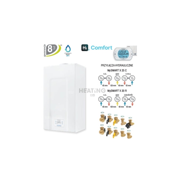 Kocioł gazowy dwufunkcyjny BERETTA MySMART X 25C kondensacyjny wiszący 3.1 - 20 kW