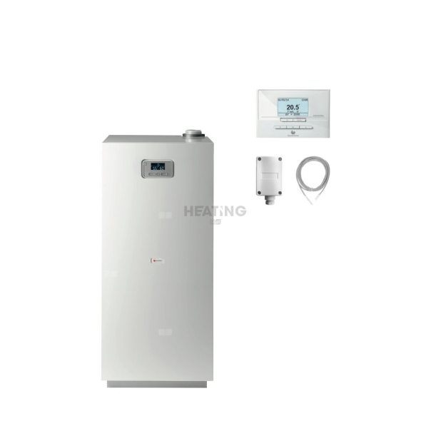 Pakiet-Kocioł gazowy jednofunkcyjny SAUNIER DUVAL Niedźwiedź Condens KKS35 kondensacyjny stojący 11.3 - 37.5kW + Czujnik temperatury zewnętrznej + Czujnik c.w.u. NTC + Regulator EXACONTROL E7C + Drugie przyłącze powrotu