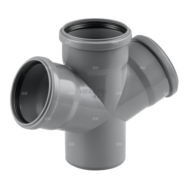 Czwórnik MAGNAPLAST HTDA do kanalizacji pp, 110 mm, mufa wciskowa x mufa wciskowa x mufa wciskowa x końcówka wciskowa