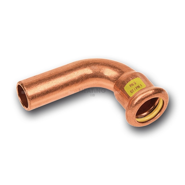 Łuk 90' SANHA Press Gas, miedź, 15 mm (zw x zz)