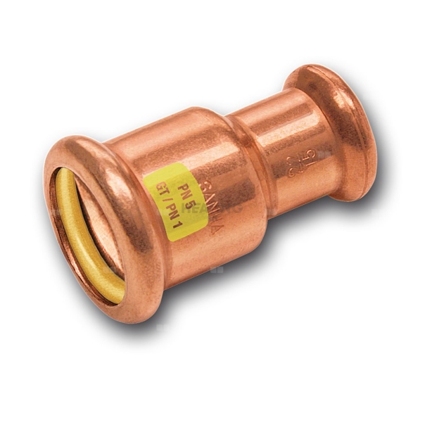 Mufa SANHA Press Gas redukcja, miedź, 28 mm x 22 mm (zw x zw)