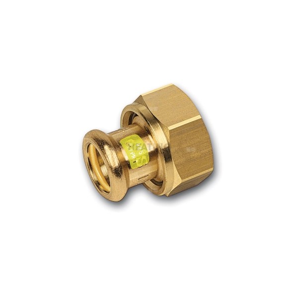 Półśrubunek SANHA Press Gas dwuczęściowy, miedź, 18 mm x 3/4'' (zw x nz)