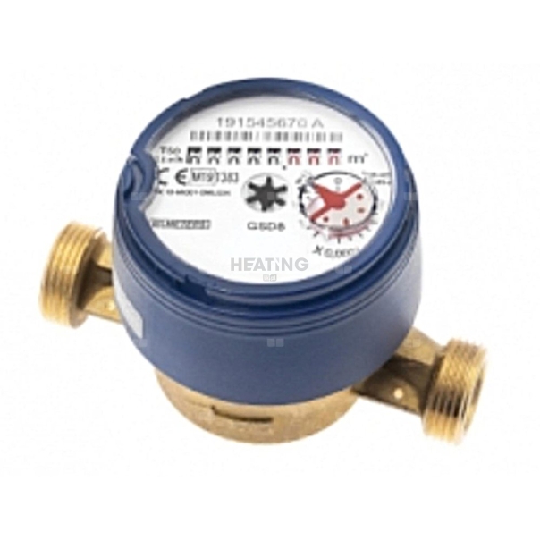 Wodomierz jednostrumieniowy suchobieżny antymagnetyczny, typu GSD8-I DN15, Q3=2,5 m3/h, R100/50, Tmax: 90'C, L=110 mm