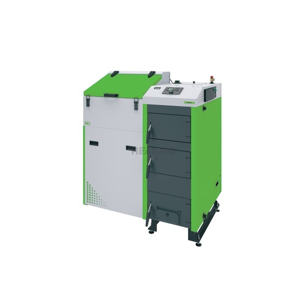 KOCIOŁ z podajnikiem peletowym BIO SPARK 12 kW 5 klasa PRAWY