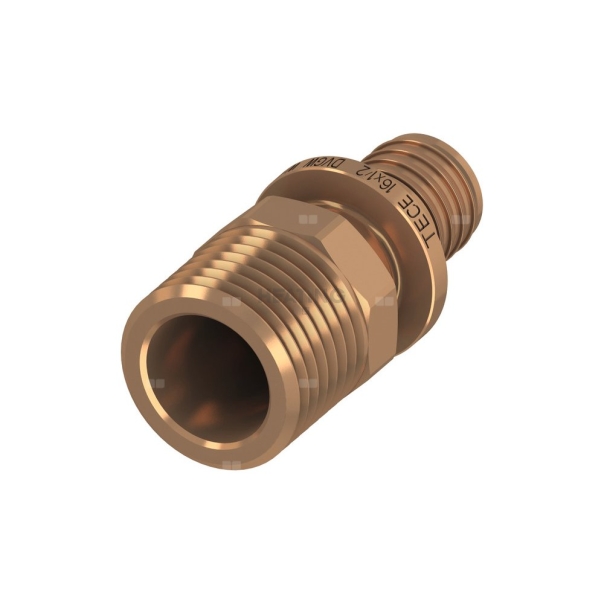 Nypel przejściowy TECE flex, brąz, 20 mm x 1/2'' (zz x GZ)