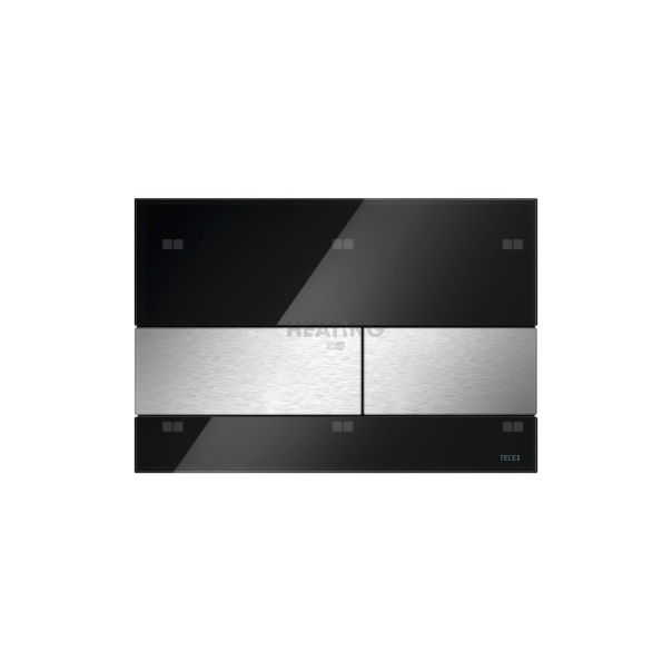 Przycisk spłukujący do stelaża (Mechaniczny) TECE square szkło, kolor czarny / stal nierdzewna szczotkowana 