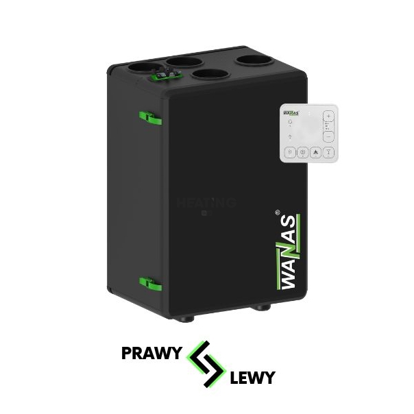 REKUPERATOR BLACK 200 V ze sterowaniem Display V3 Wanas