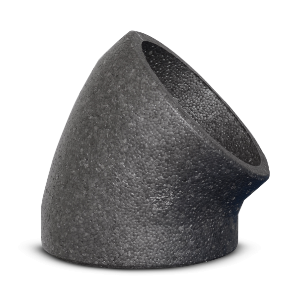 KOLANO OKRĄGŁE GŁADKIE ZE ZŁĄCZKĄ MUFOWĄ - MATERIAŁ EPP EPP-BPF-180-45