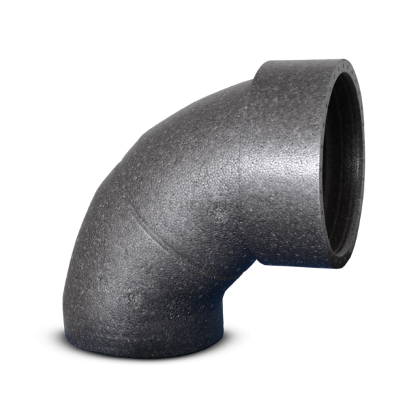 KOLANO OKRĄGŁE GŁADKIE ZE ZŁĄCZKĄ MUFOWĄ - MATERIAŁ EPP EPP-BPF-180-90