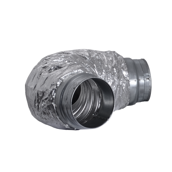 TŁUMIK ELASTYCZNY | WEW - ALNOR-FLEX | ZEW - SLVD | Z USZCZELKĄ | SLEFLL-25-180-0600