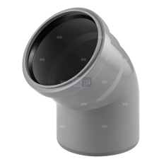 Kolano 45' MAGNAPLAST HT PLUS HTB, PP (szary), DN 160 (wz x ww), do kanalizacji