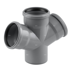 Czwórnik MAGNAPLAST HTDA do kanalizacji pp, 110 mm, mufa wciskowa x mufa wciskowa x mufa wciskowa x końcówka wciskowa