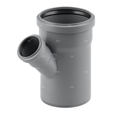 Trójnik MAGNAPLAST HT PLUS HTEA 45' PP DN 110 x DN 75 x DN 110 (ww x ww x wz), kolor szary