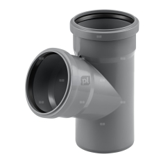 Trójnik MAGNAPLAST HT PLUS HTEA 67' PP DN 40 (ww x ww x wz), kolor szary