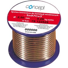 Drut lutowniczy (Sn97Cu3) Concept By CYNEL fi 2.5 mm, 250 g