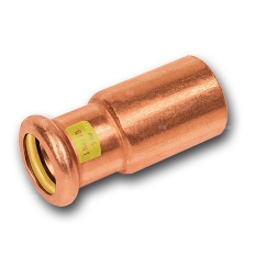 Nypel SANHA Press Gas redukcja, miedź, 28 mm x 22 mm (zz x zw)