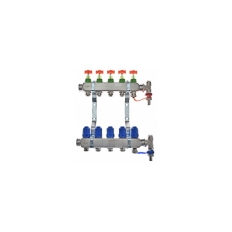 Rozdzielacz INOX do OP z przepływ. do pomp ciepła - QIK BASIC III PC przepływ do 2,5l - 8 sekcji