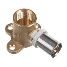 Kolano naścienne zaprasowywane 90' QIK XPRT, mosiądz, 1/2'' x 16 mm (GW x złącze zaprasowywane), 46 mm Kolano naścienne zaprasowywane 90' QIK XPRT, mosiądz, 1/2'' x 16 mm (GW x złącze zaprasowywane), 46 mm