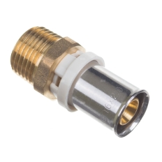 Złączka prosta mosiężna zaprasowywana QIK GZ 26x3,0-3/4