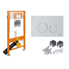 STELAŻ JOMO-Tech WC H=1120 + wsporniki + przycisk biały SWITCH, zabudowa lekka (stary kod: 174-91102700-00)