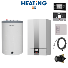 PAKIET: CGB-2-20 KOCIOŁ kondensacyjny 1-F wiszący 4,4-20,4kW z modułem AM + zasobnik LINDO-120 + moduł BM-2 z podstawą ścienną + czujnik c.w.u. + separator Wolf