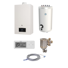 PAKIET: Neodens 24 1-F kocioł kondensacyjny + wymiennik WGJ-S 120/G + termostat pokojowy AD247P + czujnik c.w.u. DeDietrich + separator zanieczyszczeń 3/4